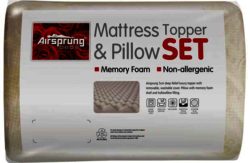 Airsprung Memory Foam Topper & Pillow Set - Kingsize